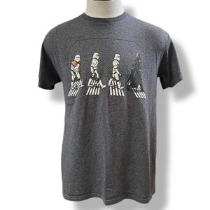 Star Wars Darth Vader Storm Trooper The Beatles Abbey Road T Shirt Men's MEDIUM